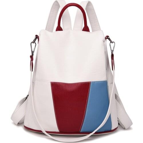 Bags for Women 2020 New Retro Fashion Zipper Ladies Backpack PU Leather High Quality School Bag Shoulder Bag for Youth Bags