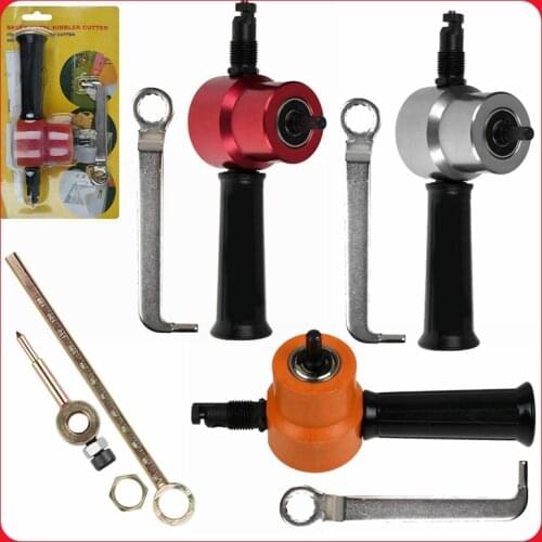 Nibble Metal Cutting Double Head Sheet Metal Nibbler Sheet Nibbler Saw Cutter Tool Drill Attachment Free Cutting Tool Metal Cut