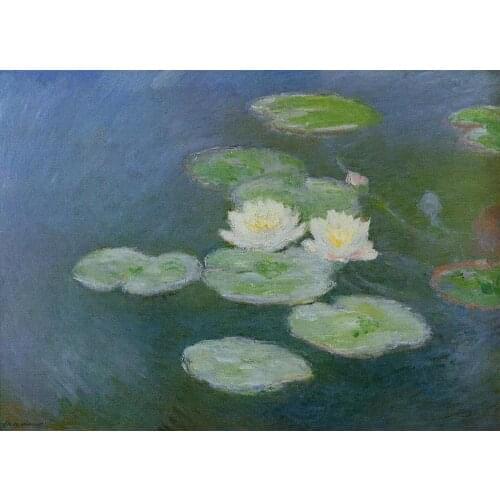 High quality Claude Monet modern art Water Lilies, Evening Effect Oil paintings reproduction hand painted