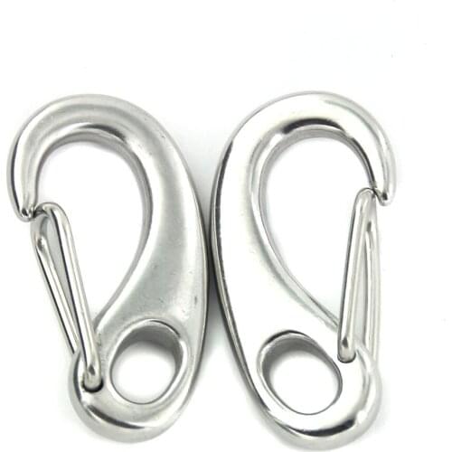 High Quality Outdoor Buckle Carabiner 2xMountaineering Climbing Stainless Steel Egg Shape 5CM Rock Climbing Protection Accessory