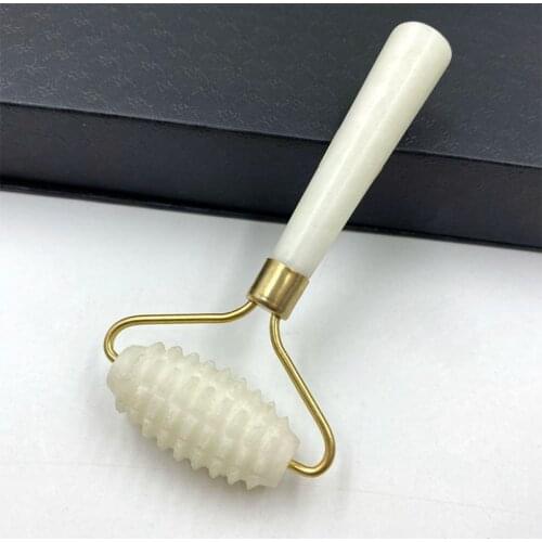 1 PCS Face Roller Stone Alloy Facial Massage Roller Handle Portable Beauty Facial Rolling Massager