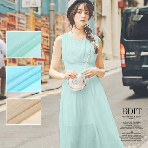 100% Pure mulberry Silk and wool blended fabric solid color DIY clothes silk clothes A77