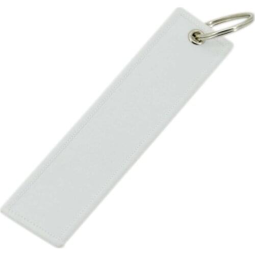 100pcs/lot diy Sublimation Blank keychain fabric car Key Rings blank Key Chain for Heat Press rectangle shape
