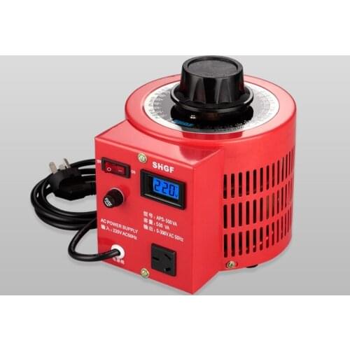 220V single-phase adjustable 0-300V carbon brush transformer 500W AC voltage regulating power supply