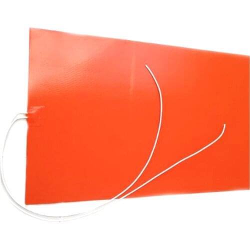 230V 2200W 450*2300*1.5mm Silicone Strip Heater adhesive 1 side 1000mm lead wire