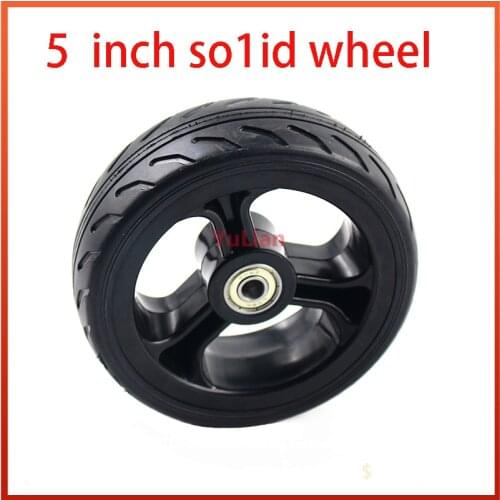 5 inch Solid wheels Fast wheel F0,jackhot,Nes carbon fiber scooter solid tire with alloy rim or plastic hub