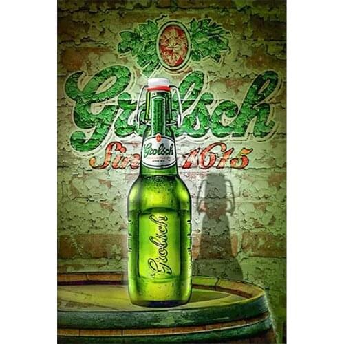 5D DIY Diamond Embroidery Beer Scenery Full Round Diamond Painting Cross stitch Diamond crystal Wall Painting