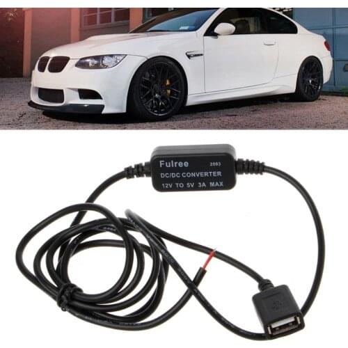 Car Charger USB Female Plug 12V to 5V 3A Power Supply Converter For PDA DVR Camcorder