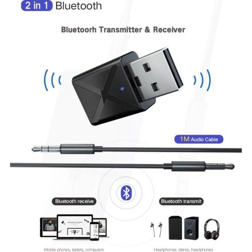 USB Wireless Receiver Transmitters Bluetooth V5.0 Audio Music Stereo adapter Dongle for TV PC Bluetooth Speaker Headphone