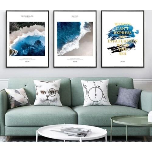 Frameless Nordic Style Living Room Bedroom Bedside Background Wall Painting Triple Decorative Wall Painting Core Bedroom Decor