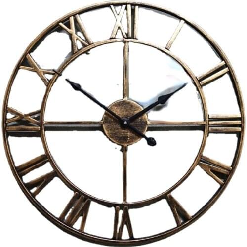 Living room wall clock oversized 3D retro decorative luxury art big gear wooden retro wall large clock bedroom decoration