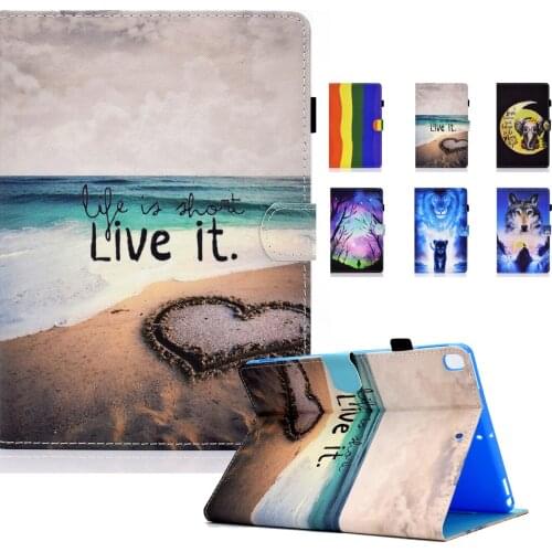 Print PU Leather Case For iPad M1 Pro 11 2021 2020 Air 4 3 2 10.9 10.5 10.2 9.7 inch 5 6 7 8th 2018 2019 Mini 3 4 5 Tablet Cover