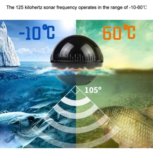 157ft Portable Wireless Bluetooth Smart Fish Finder Sonar Fishfinder Compatible With Ios Android Phones For Dock Shore Boat Ice
