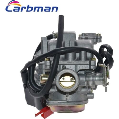 Carbman 50CC SCOOTER MOPED ATV GY6 CARBURETOR CARB Fit For Sunl Roketa JCL Taotao Baja Panterra 18mm