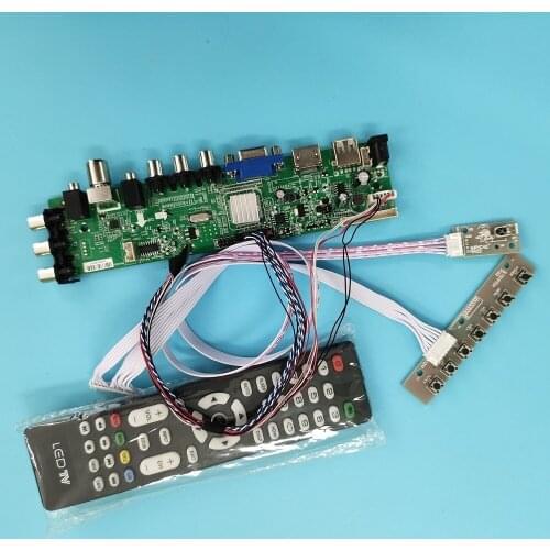 Kit For LTN121AT03-001/LTN121AT03-801 1280X800 DVB-T remote Signal controller board TV LVDS USB 40pin VGA LED HDMI digital WLED