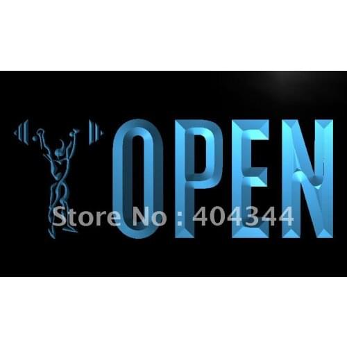 LK801- OPEN Weight Train Gym Sport LED Neon Light Sign home decor crafts