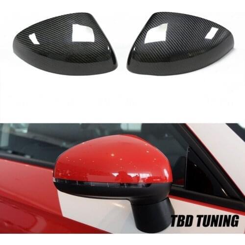 Real Carbon Fiber Rear View Mirror Cover For Audi A1 2010 2011 2012 2013 2014 Replacement & Add On Style Car Wing Mirror Cover