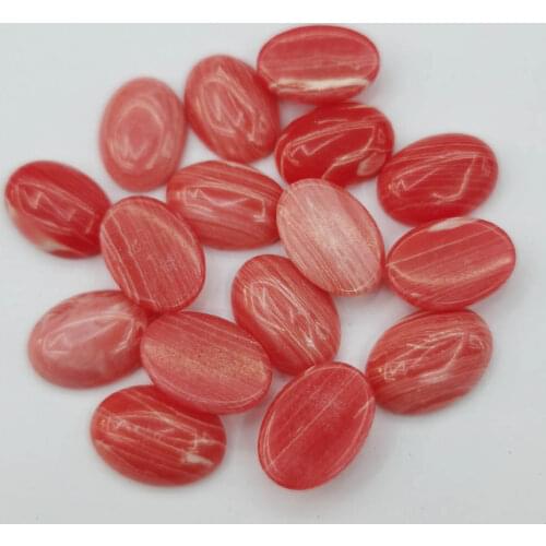 Fashion 13x18mm Oval CAB CABOCHON charm Red stripe stone for Jewelry&Clothes Accessories wholesale 50pcs/lot free shipping