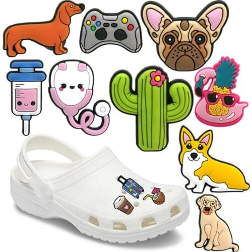 1pcs Medical PVC Shoe Charms Accessories Cute Stethoscope Ornaments Shoe Decorations Food Dog Charms Fit Bracelet Kids Gift