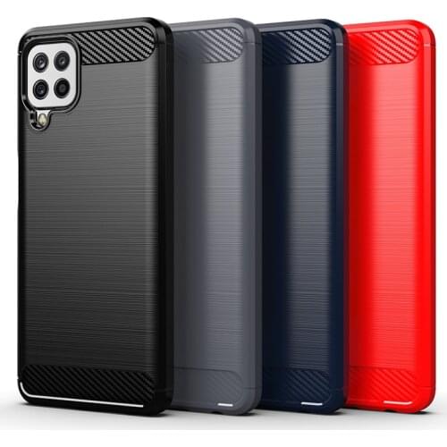 Shockproof Carbon Fiber Cover For Samsung Galaxy A22 4G Case Samsung A22 4G Silicone Back Case For Samsung A22 A 22 4G Fundas