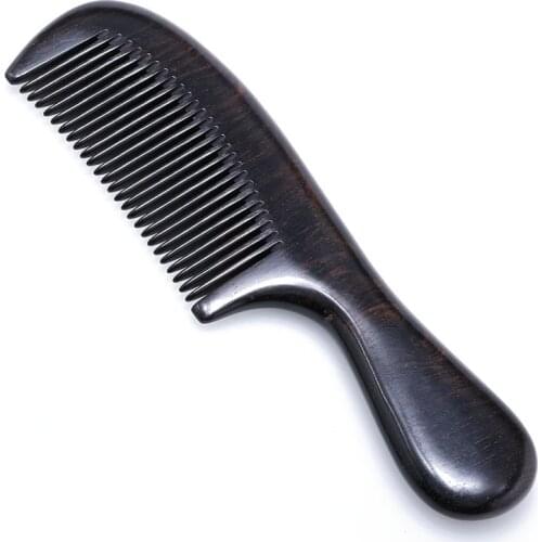 High Quality Top Grade Boutique Hair Wooden Combs Luxury Precious African Precious Ebony Wood Exquisite Craft Pure Handmade Gift