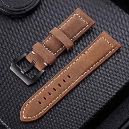 22mm Genuine Leather Strap for Garmin Fenix 6/Fenix 5/Fenix 5 Plus/Forerunner 935 Smart Watch Wrist Band Strap (NOT Quick Fit)