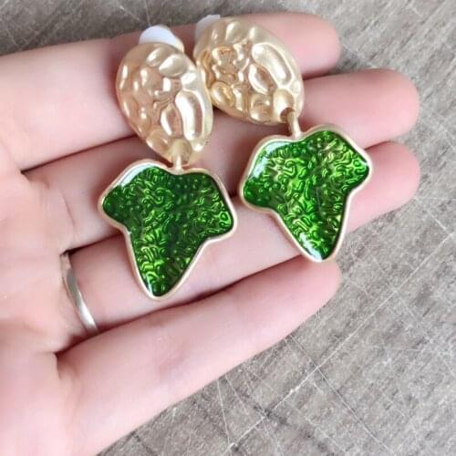 Fashion Sweet Enamel Green Cute Clip Earring