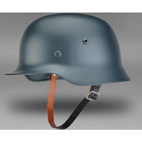 WWII WW2 Germany Army M35 Helmet Steel Helmet Field Grey WORLD WAR II SOLDIER MILITARY WAR REENACTMENTS EQUIPMENT
