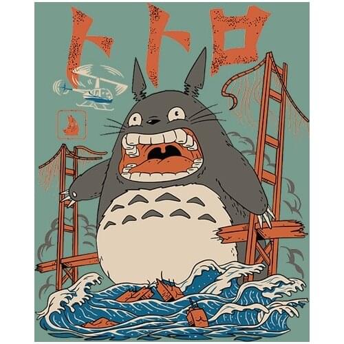 Iron on Transfer Totoro Patches for Clothes DIY T-shirt Applique Heat Transfer Vinyl Ironing Stickers on Clothes Thermal Press