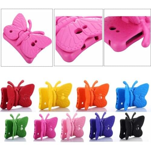 3D EVA Shockproof Case for Samsung T290 T380 T510 P610 T500 T110 T210 T230 T280 Kids Butterfly Tablet Cover Stand Funda