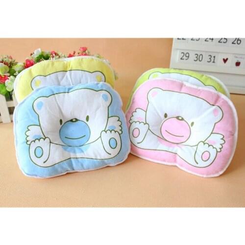 High quality Hot selling Infant bedding print bear oval shape 100% cotton Baby Bear pillow 40%Off