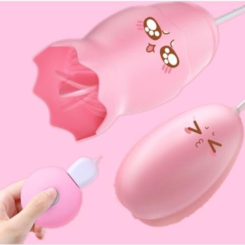 Tongue Oral Licking 12Speed Vibrators USB Vibrating Egg G-spot Vagina Massage Clitoris Stimulator Sex Toys for Women