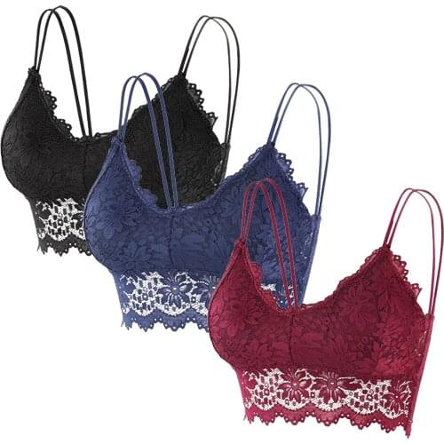 Women Sexy Bra Top Solid Vest Lace Seamless Breathable Push Up Underwear Female Soft Tank Simple Fashion Lingerie Breathable