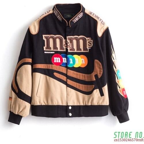 Embroidery Harajuku Patch Plus Size Coat 2020 Winter Warm Womens Jackets Hip Hop Autumn Long Sleeve Female Jacket Outwear