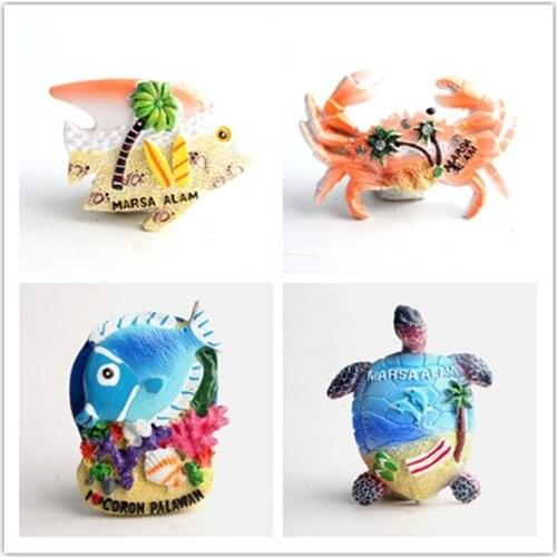 3D Resin Fridge Magnets Cute Marsa Alam Philippines Coron Palawan Jerusalem Decor Tourist Souvenir Craft Tourism gifts