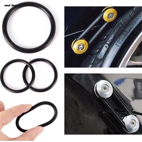 4PCS 5.5cm X 0.5cm Replacement Rubber O-Rings Gaskets Black Car Bumpers Quick Release Fasteners