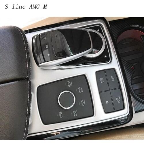Car Styling Interior stickers Water Cup Holder Panel Decoration Cover Trim For Mercedes benz GLE ML W166 GL GLS Auto Accessories