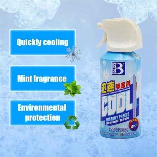 Fast Refrigerant For Car Indoor Temperature Summer Cooling Vehicle Ice Spray Quickly Frozen Liquid Car Cool Driving Aids