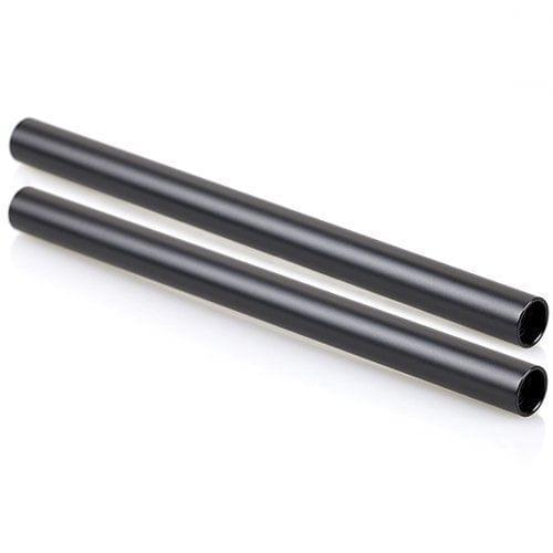 Black Aluminum Alloy 15mm Rods 18 Inches Long with M12 Female Thread (pair pack)