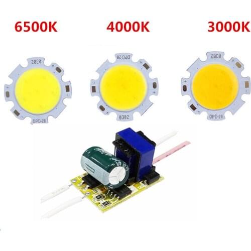 COB 3W 5W 7W 10W 12W 4000K LED lamp Chip Bulbs with Driver Power Supply Transformer for DIY Led Spotlight Bulb Track Lighting