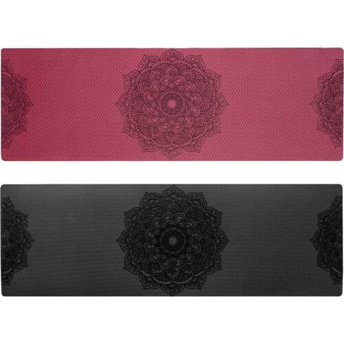Color/Monochrome Posture Line Tpe Yoga Mat Non-Slip Training Dance Environmental Protection And Sports Fitness For Yoga Mat