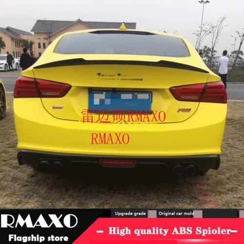 For Malibu XL Spoiler 2016-2018 ack ABS Material Car Rear Wing Color Malibu Rear Spoiler For Chevrolet Malibu XL Spoiler