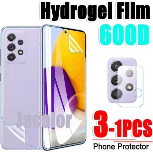 Full Cover Front Back Hydrogel Film for Samsung Galaxy A72 5G/4G Screen Protectors Samsamg Glaxy A 72 6.7 inches Camera Glass