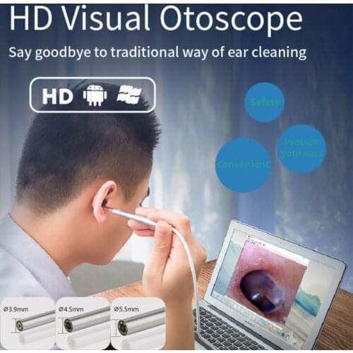 HD Ear Cleaning Inspection Endoscope Borescope Visual Otoscope Camera 3.9-5.5mm