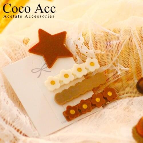 Ins Hot Sale Wholesale Acetate Korean Simple Design Fancy Flow Shaped Hair Clips Acrylic Colorful Alligator Clips For Girls