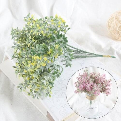 1pc Imitation Flocking Lover Grass Artificial Silk Flower Bouquet Plastic Artificial Flower DIY Home Vase Decoration