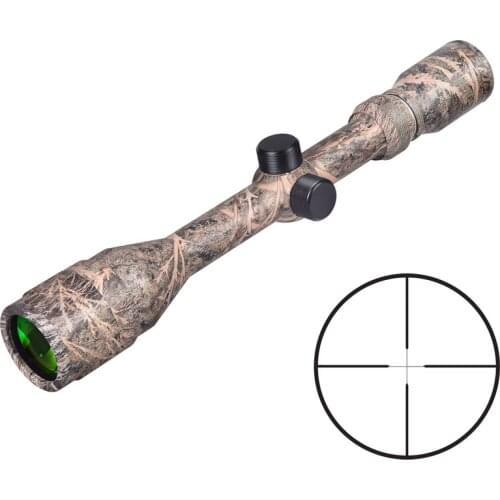 Camouflage Rifle Scope 4-12x40 AO Tactical Hunting Optic Sight Airsoft Riflescopes With Low Profile Camouflage Picatinny Mounts