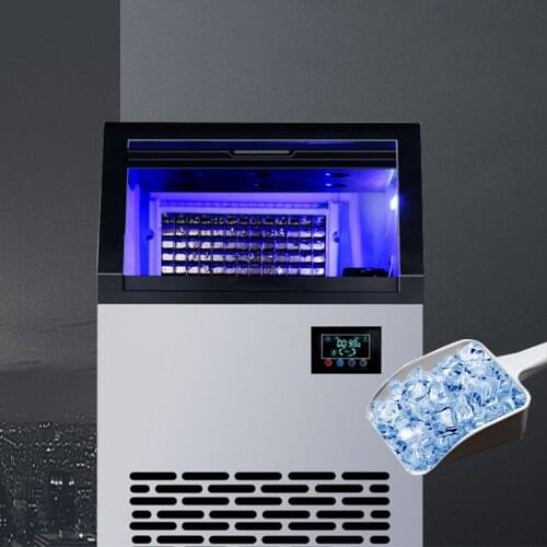 Commercial Ice Maker 60KG 120KG /24H Automatic Cube Ice Making Machin For Coffee Bar Teamilk Shop 220V