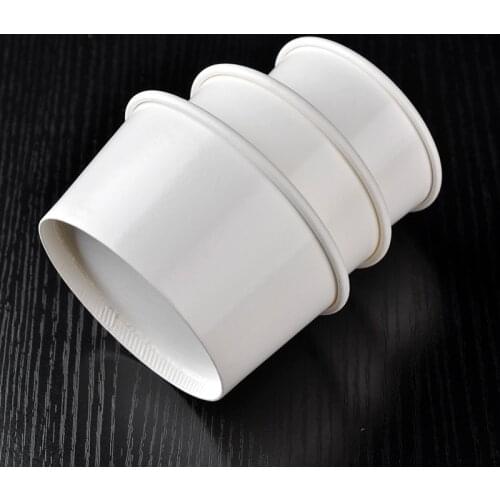 Hot sell 1000pcs White Disposable Ice Cream Paper Cup Ice Cream Paper Bowl Party Supplier