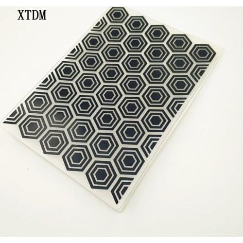 HOT plastic hexagon template craft card making paper card album wedding decoration scrapbooking Emobossing folder